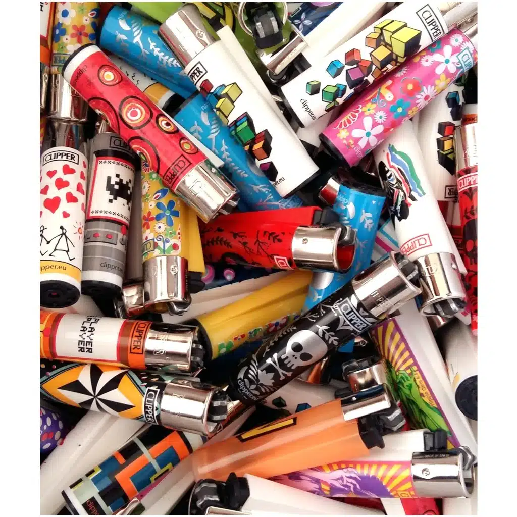 Clipper - Lot de 10 Briquets Clipper Grand Modèle Dépareillés - collections mélangées, Multicolore