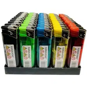 KARAN KING Lot de 50 briquets électroniques 5 couleurs