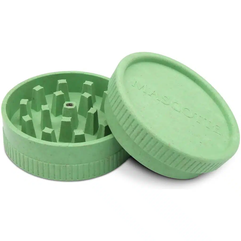 MASCOTTE Moulin à épices vert 55 mm | Broyeur pour herbes et tabac | Moulin compact | Moulin à épices | Lot de 2 pièces